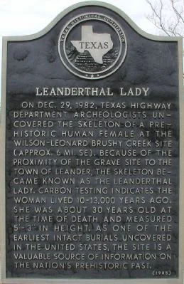 Apatzai Pīl (Leanderthal Lady) Historical Marker