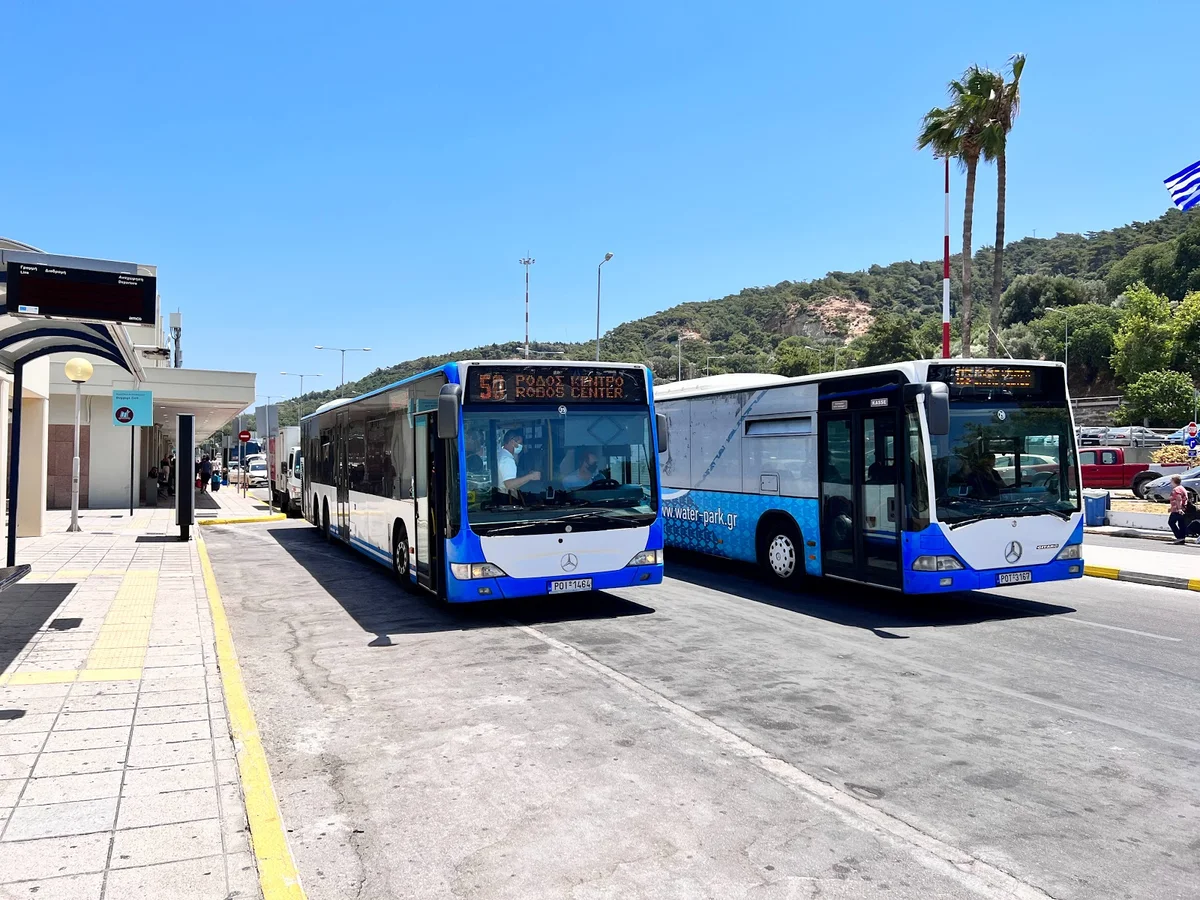RHODES Bus Station PUBLIC TRANSPORT COMPANY D.E.S. RODA