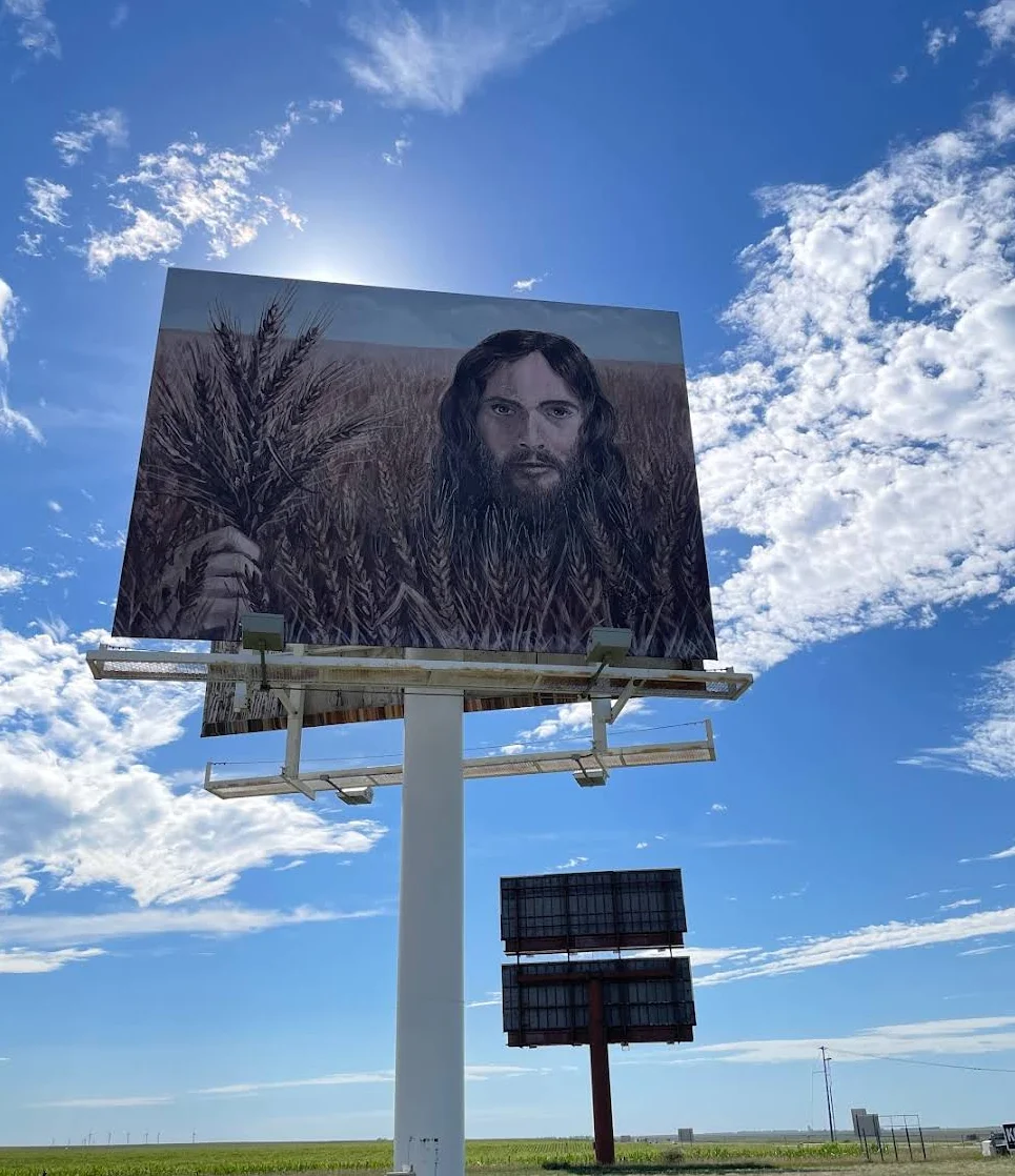 Wheat Jesus Billboard in Colby, Kansas | Ask Anything