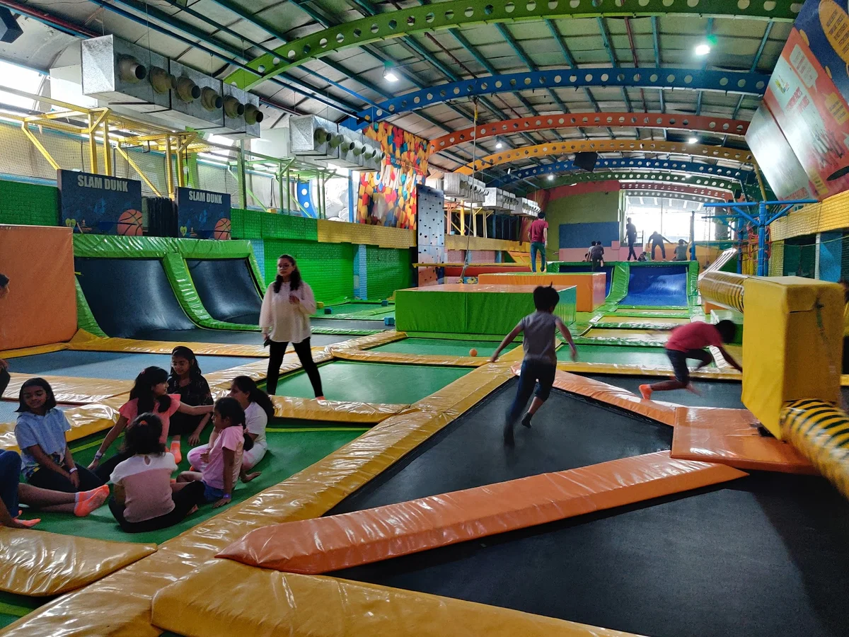 SkyJumper Trampoline Park - Pune, Creaticity Mall | Trampoline | Laser ...