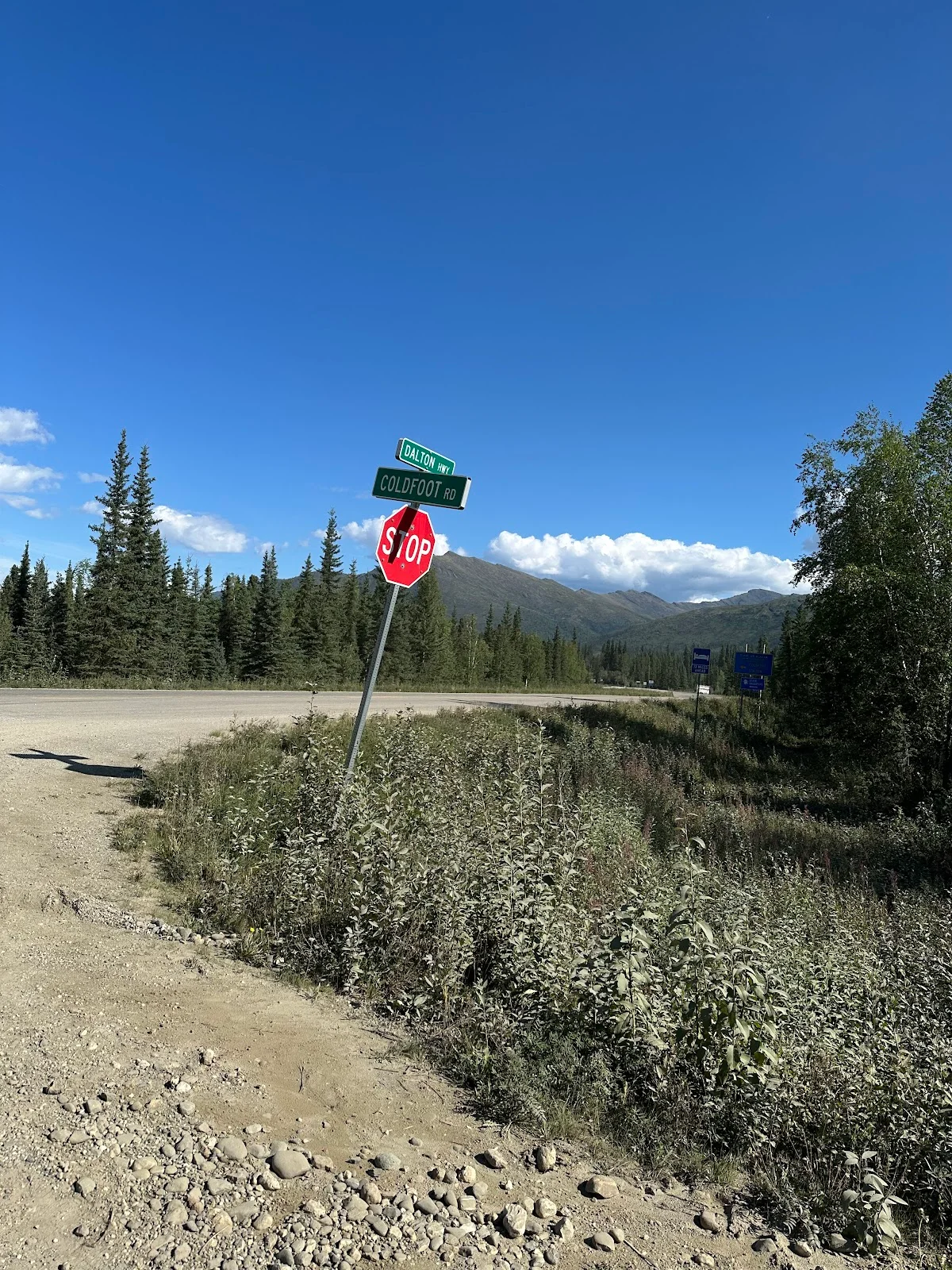 Coldfoot Road And Dalton Highway Sign