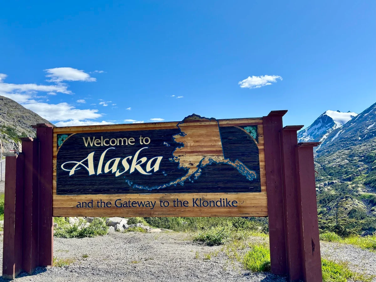 Welcome to Alaska Sign, South Klondike Highway