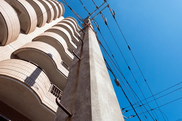 The First Concrete Electricity Pole In Japan