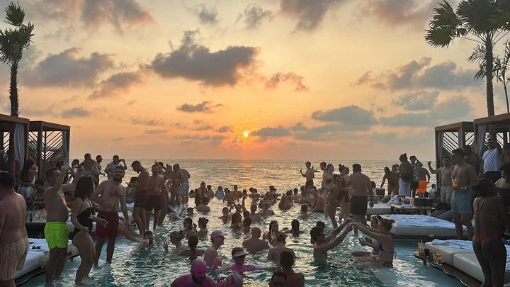 sachin and babi light blue dress Yona Beach Club MORNING party boat (4.5 hours) – Tour Ninja Phuket main image 0