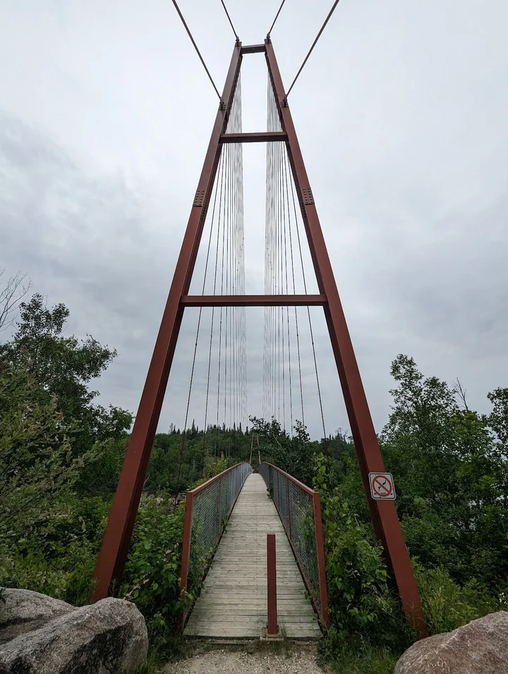 Whiteshell River Suspension bridge - Ask AI | mindtrip