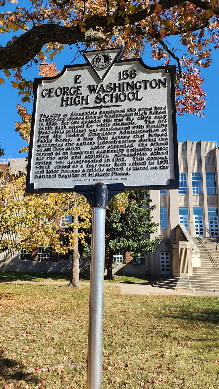 George Washington High School Historical Marker