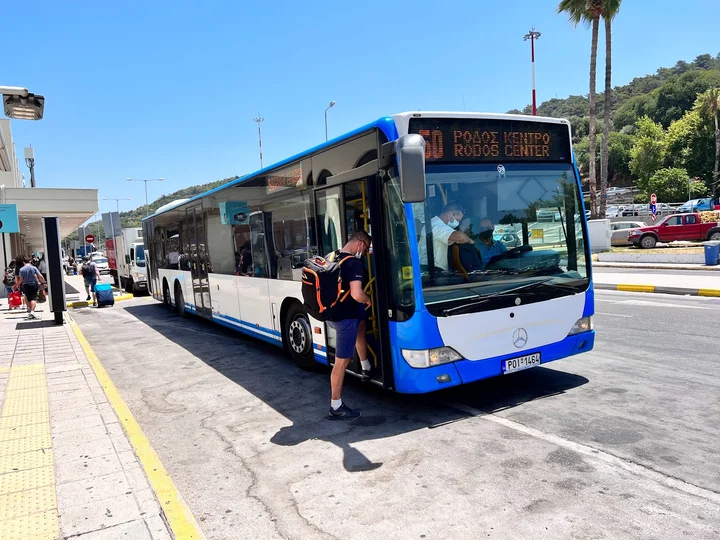RHODES Bus Station PUBLIC TRANSPORT COMPANY D.E.S. RODA