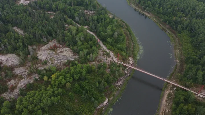 Whiteshell River Suspension bridge - Ask AI | mindtrip