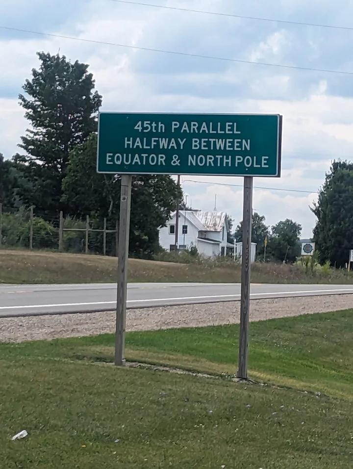 45th Parallel Marker - Kewadin, Michigan - Ask AI | mindtrip